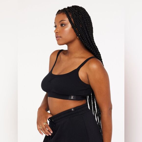 Savage Size Large Fenty Caviar Black Xssential Pullover Bralette NWT - Picture 1 of 11